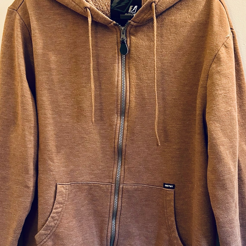 Amplify Brown Zip-Up Hoodie
